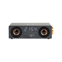 Budík, rádio a nabíjačka telefónu Karlsson KA6059BK, 25cm